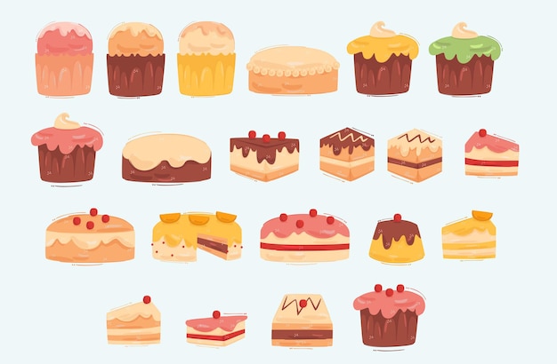 Cake collectie illustratie