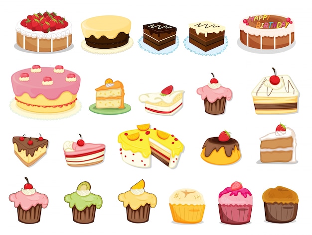 Vector cake collection