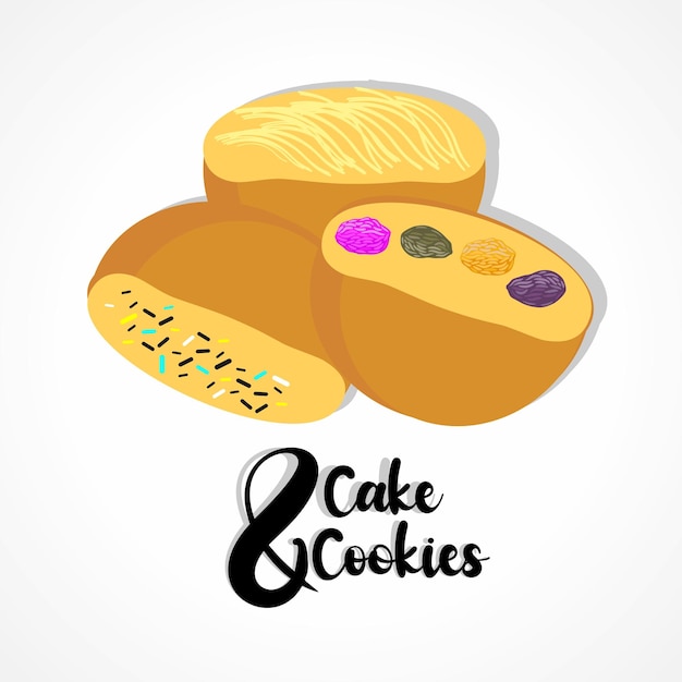 cake en cookie vector logo food cheff