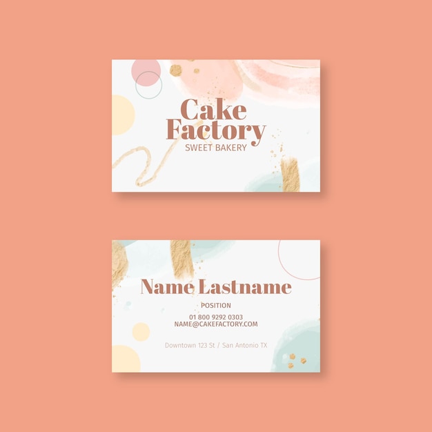 Cake factory business card