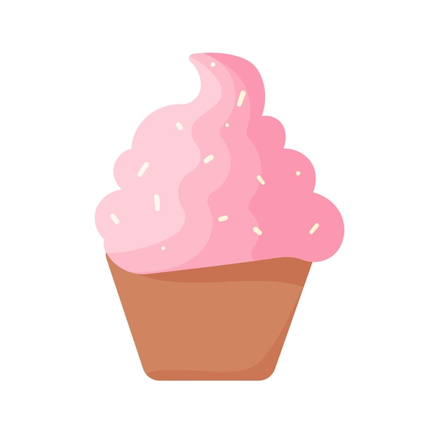 Cake holiday sweet coffee pink icon element