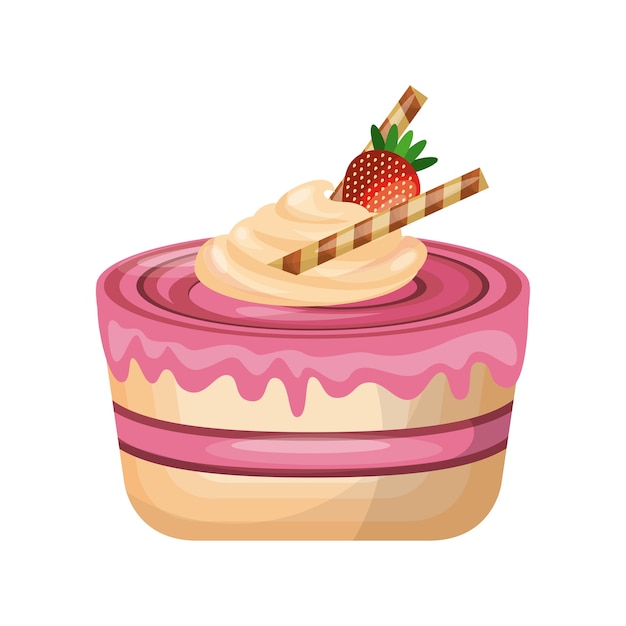 Cake icon. bakery design. vector graphic