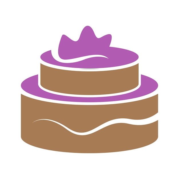 Vector cake icon logo design