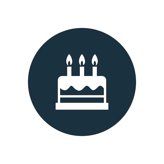 Cake icon round shape