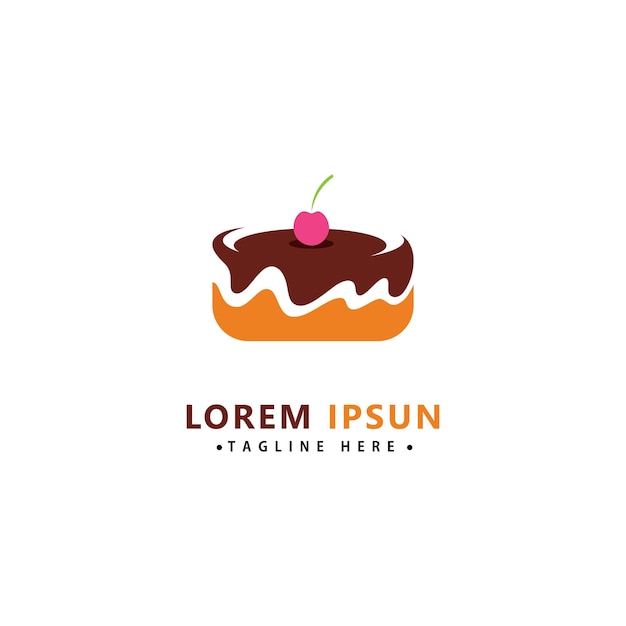 Vector cake icon vector design template