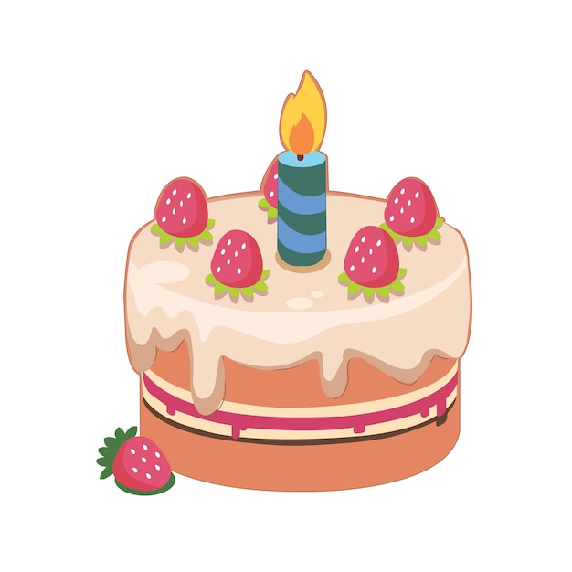 Premium Vector | Cake illustration