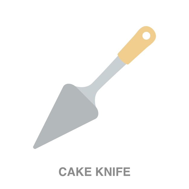 Cake knife illustration on transparent background