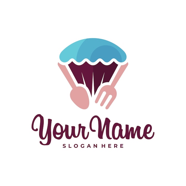 Vector cake logo design vector icon symbol template illustration