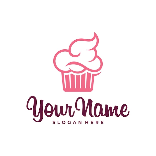 Cake logo design vector icon symbol template illustration