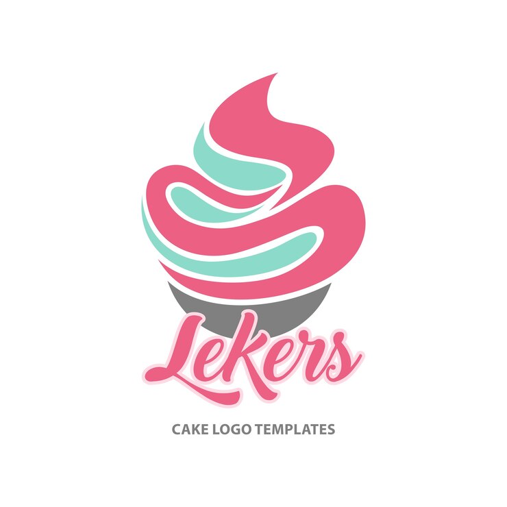 Vector cake logo sjabloon