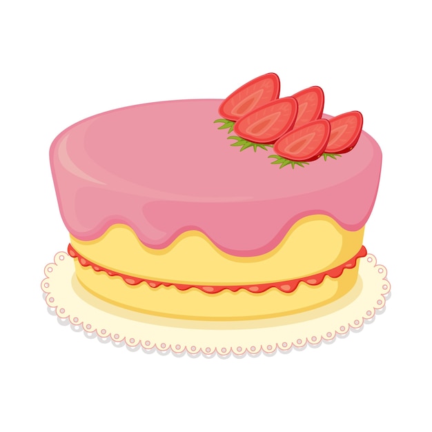 Vector cake and pastry vector art illustrations isolated white background