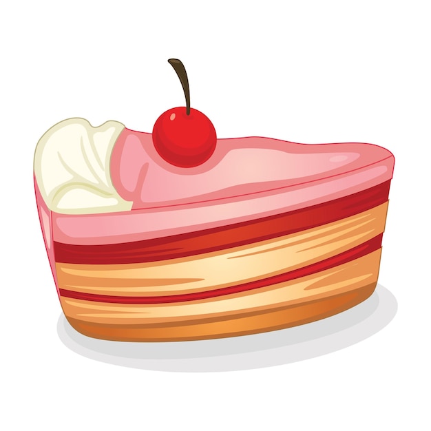 Vector cake and pastry vector art illustrations isolated white background