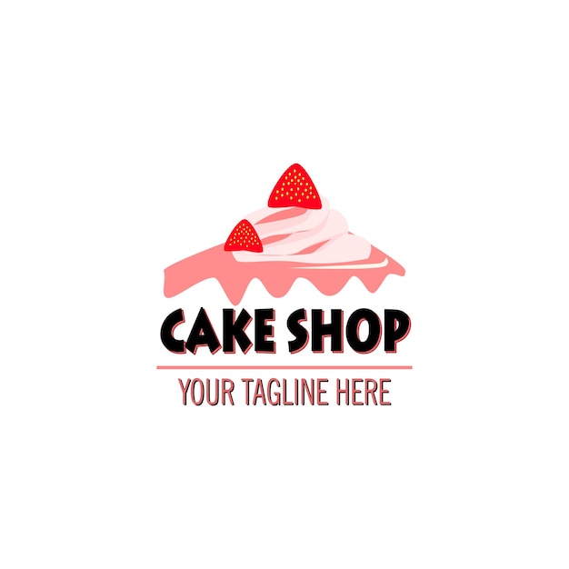 Cake shop logo illustration