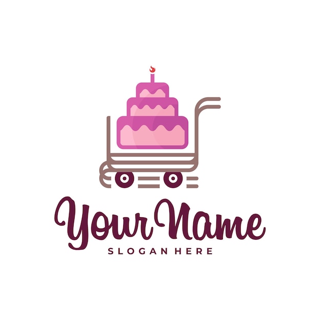 Cake Shop logo ontwerp vector Icon Symbol Template Illustratie