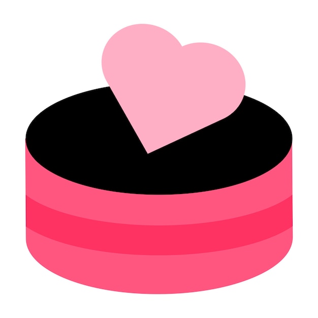 Cake sweet dessert for lovely couple icon vector