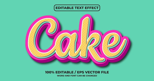 Cake text effect style