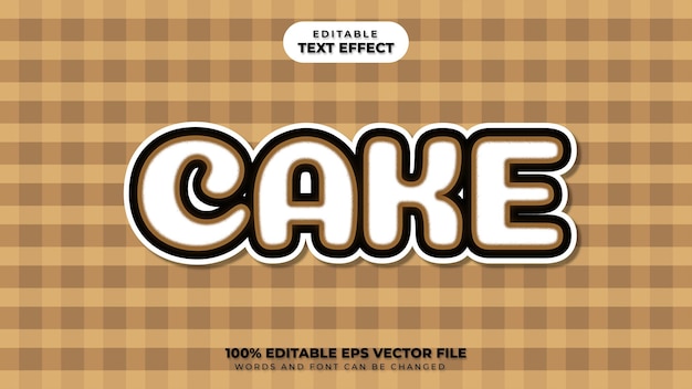 Cake text effect