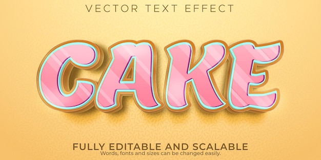 Cake text effect