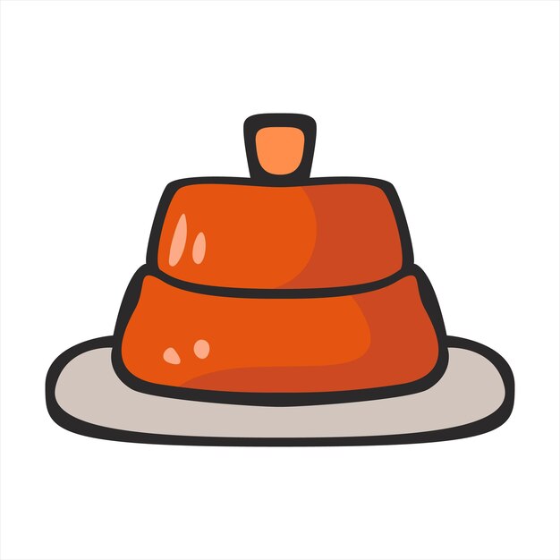 Cake vector icon design Colorful flat icon