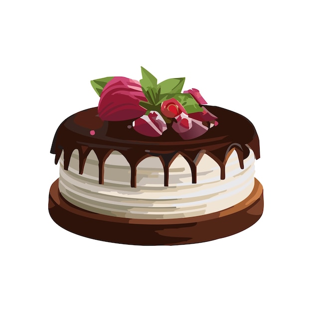 Cake vector illustration on white background