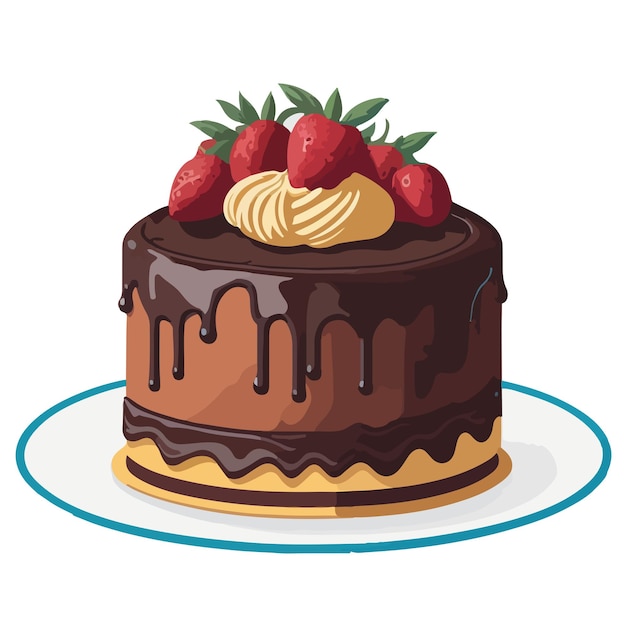 cake vector on white background