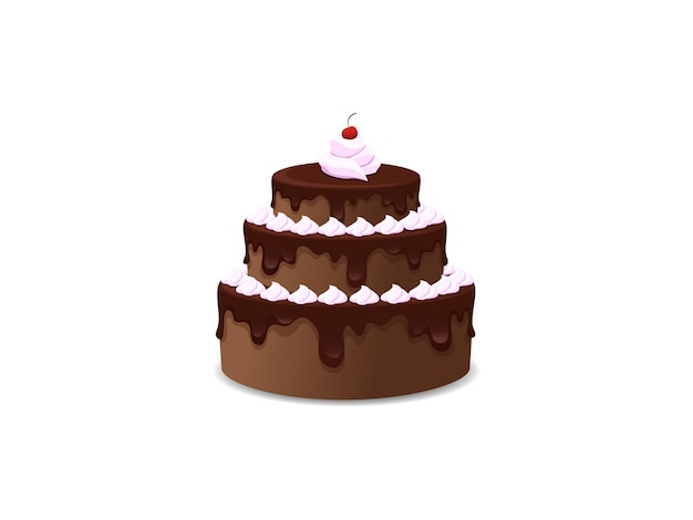 その上にチェリーが付いたケーキ