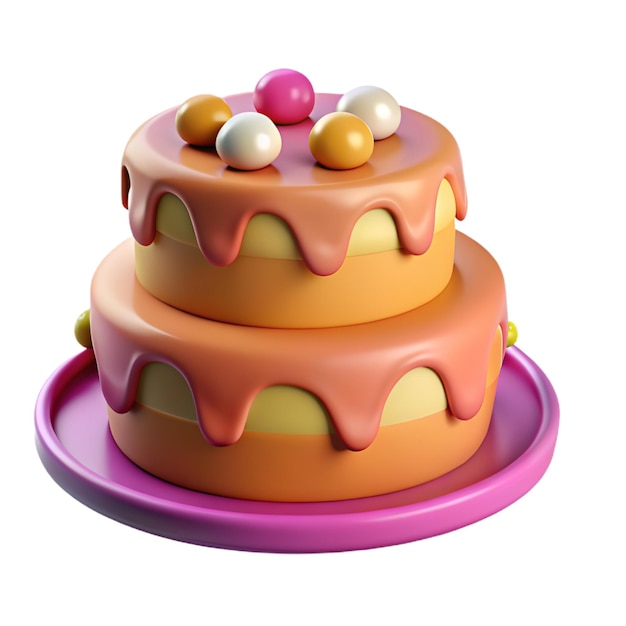 Vector a cake with a colorful design