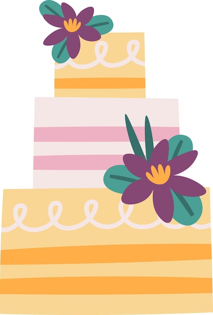 Cake with flowers