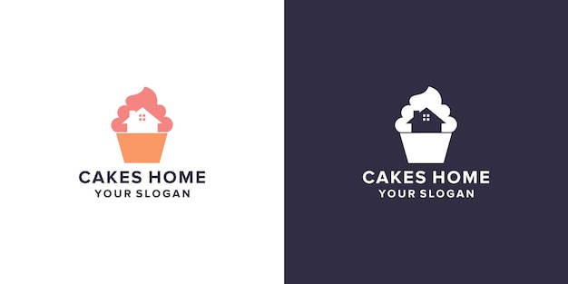 ホームロゴデザインのケーキ
