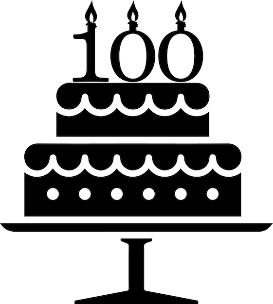 Vector a cake with a number 10 on it