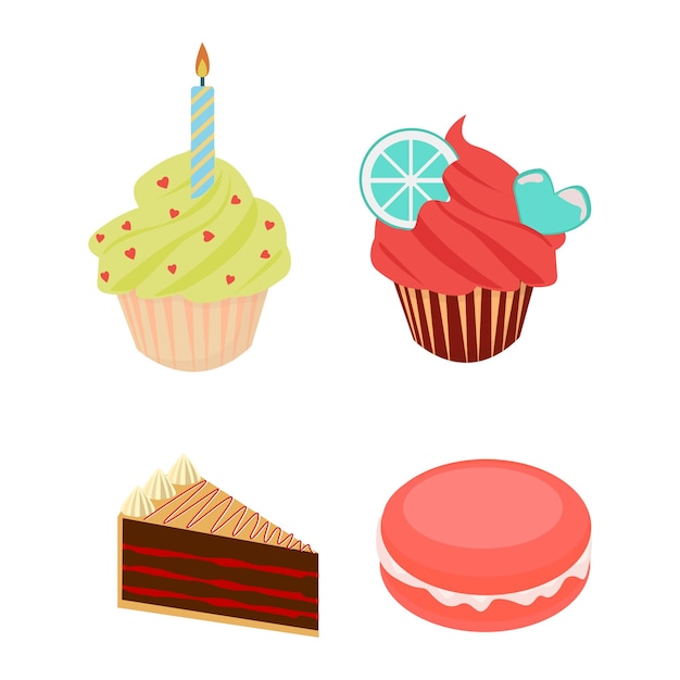 Vector cakes collection