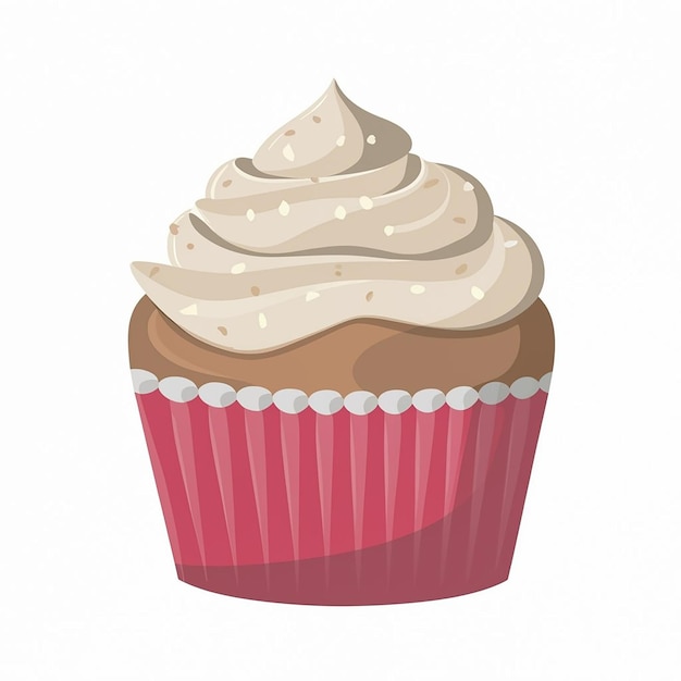Vector cakes and cupcakes icons on a white background