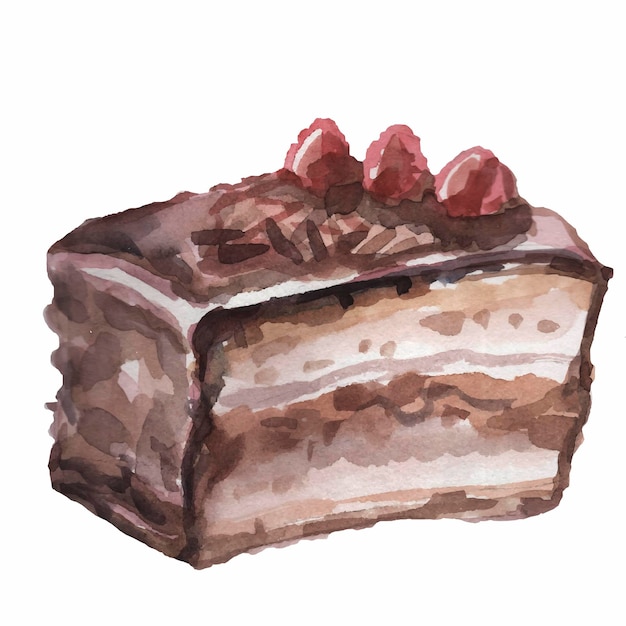 Vector cakes muffins desserts bakery hand drawn watercolor