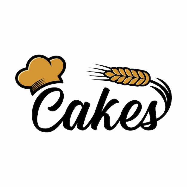 Cakes premium quality design logo cakes logo cakes vector cakes lettering logo