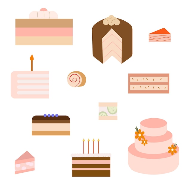 Cakes set