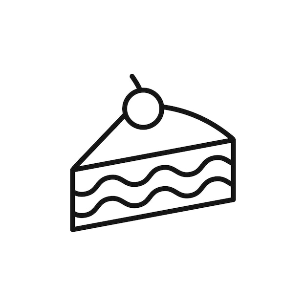 cakeslice icon isolated on white background