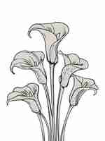 Vector cala lily flower