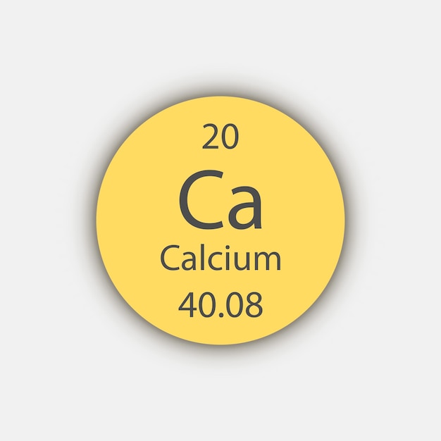 カルシウム記号 周期表の化学元素 ベクトル図