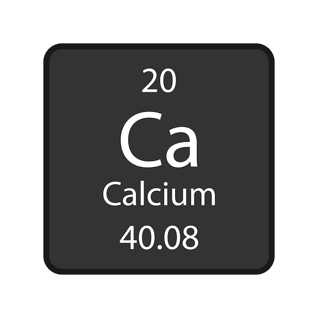 Calcium symbol chemical element of the periodic table vector illustration