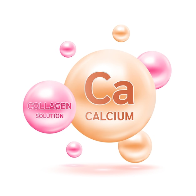 Calcium-vitamine- en collageentherapie helpt om sterke botten te behouden medisch en gezondheidszorgconcept