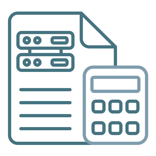 Calculate Data Flat Illustration