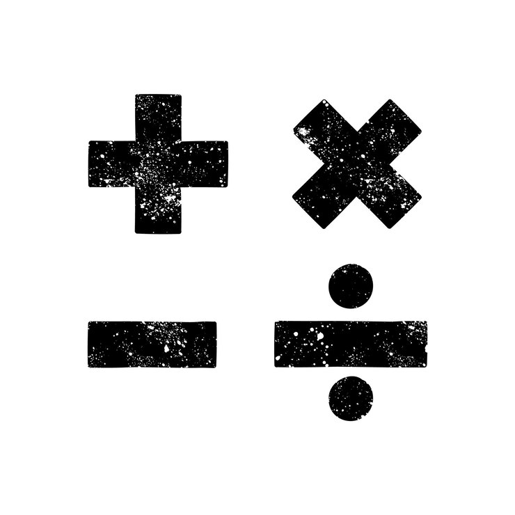Vector calculator black hand drawn icon in grunge look