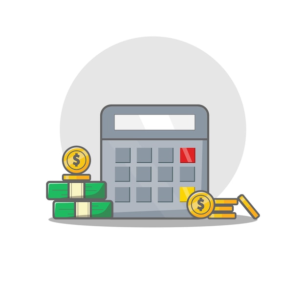 Calculator design element for illustration accounting concept flat icon