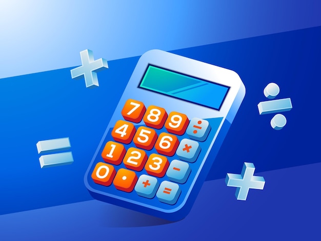 calculator financial accounting concept