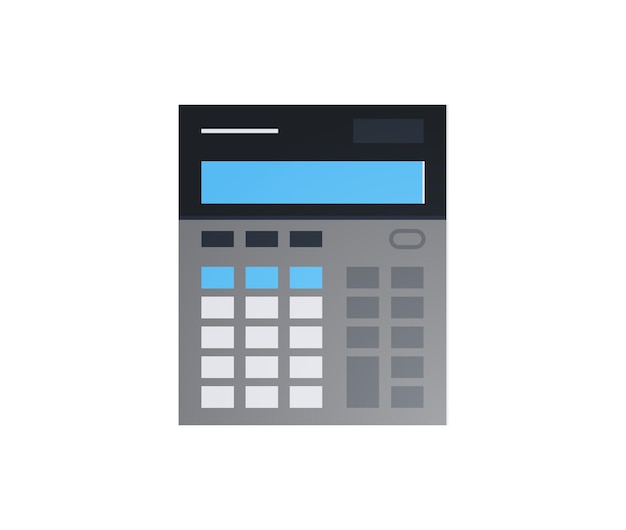 Calculator and financial analysis flat vector illustration