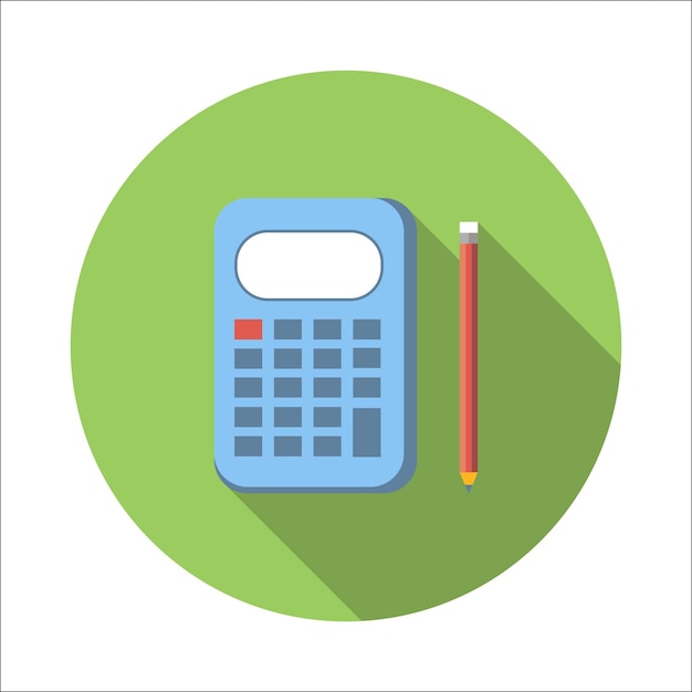 Vector calculator flat icon isolated on white background