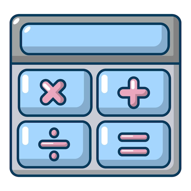 Vector calculator icon cartoon illustration of calculator vector icon for web