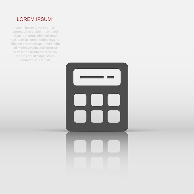 Calculator icon in flat style Calculate vector illustration on white isolated background Calculation business concept