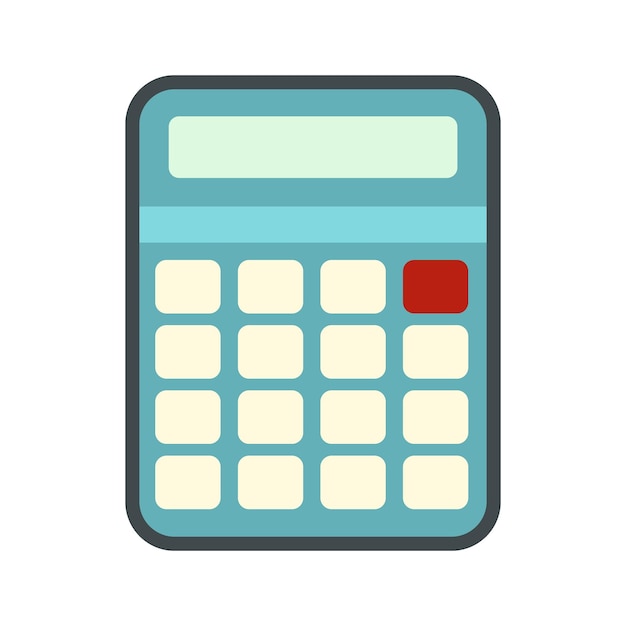 Calculator icon in flat style isolated on white background Device symbol