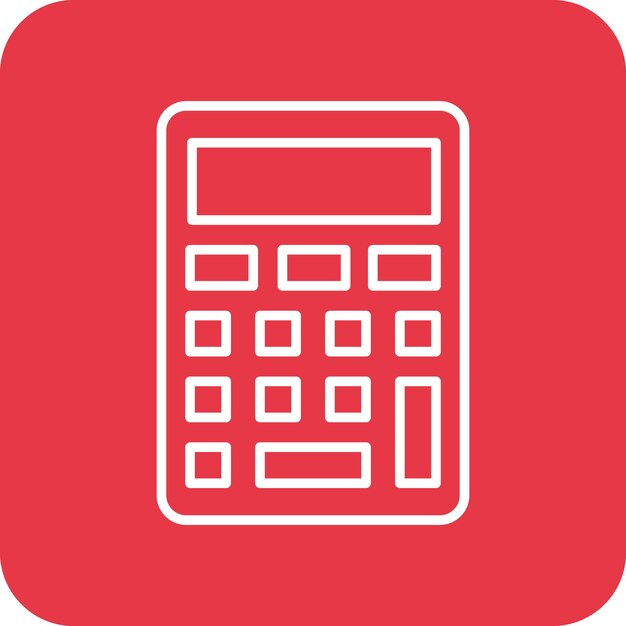 Immagine vettoriale dell'icona della calcolatrice può essere utilizzata per l'istruzione